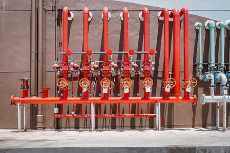 消防系统的消防水管道，用于安全防火的水管道喷淋管。