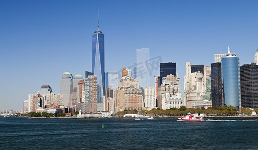 纽约，美国 - 全景和世界贸易中心一号大楼