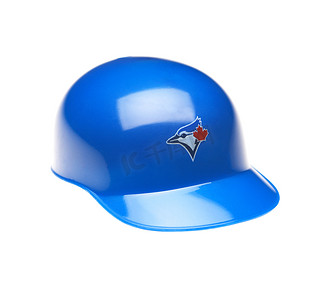 多伦多蓝鸟队迷你可收藏击球手头盔的特写