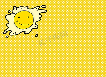 在黄色的微笑的鸡蛋