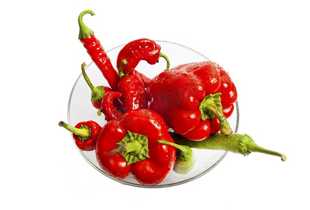 红绿辣椒和保加利亚胡椒组合物