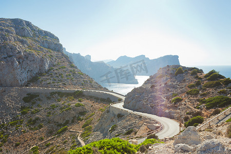 Cap de Formentor，马略卡岛 - 通往 Cap de Formentor 的乡间小路