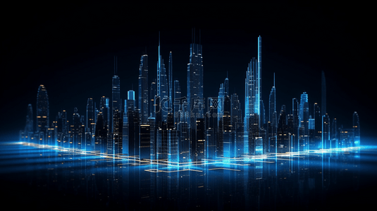 物联网平台背景图片_数字化城市背景科技未来物联网