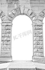 门石摄影照片_适合作为框架或边框的石拱门。