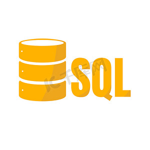 SQL 数据库图标徽标设计 UI 或 UX 应用程序