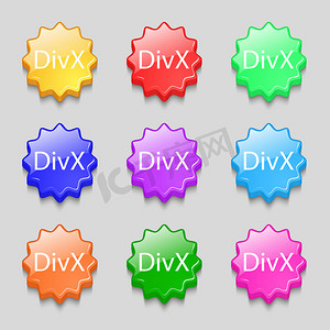 DivX 视频格式标志图标。