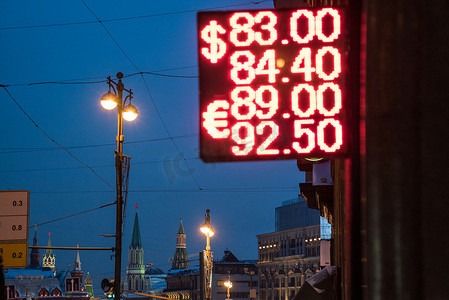 油价次图摄影照片_俄罗斯 - 经济 - 卢布