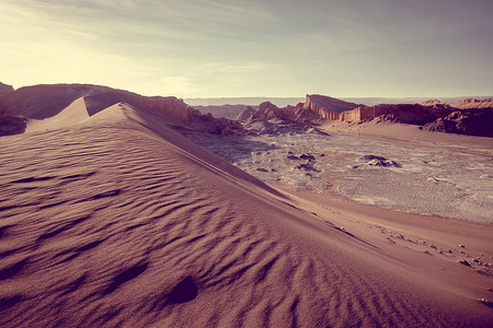 Valle de la Luna 的沙丘，智利圣佩德罗德阿塔卡马