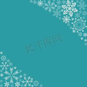 抽象的冬季设计背景与圣诞节和新年海报的雪花。