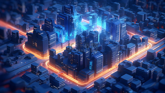正能量微图背景图片_未来科技数字化城市