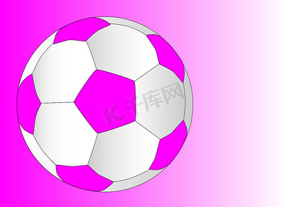 足球足球海报摄影照片_粉红女足足球海报