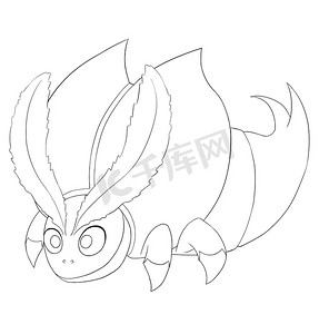 Bull Bug Line Art - 生物设计