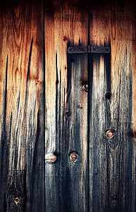 一扇旧木门的细节