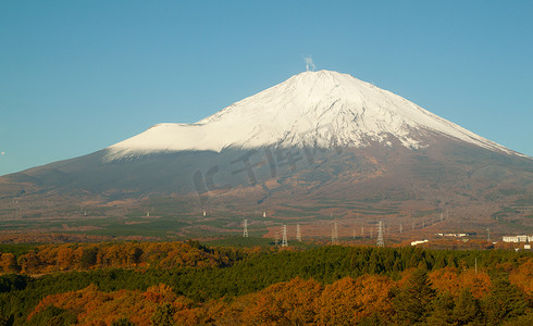 从酒店看富士山