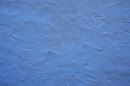 彩绘装饰摄影照片_浮雕装饰石膏的蓝色墙壁