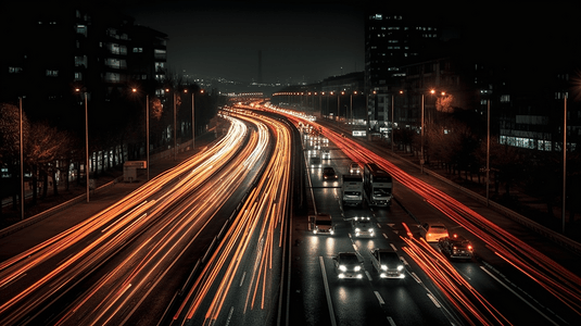 速度表hover摄影照片_速度夜间交通灯在晚上沿高速公路或行驶驾快速地