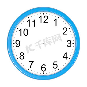 字母钟表摄影照片_孤立的可定制蓝色时钟