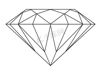 钻石摄影照片_钻石轮廓