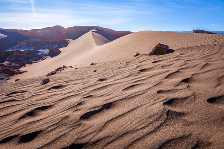 Valle de la Luna 的沙丘，智利圣佩德罗德阿塔卡马