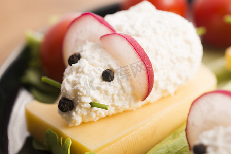 儿童趣味食品 — 带奶酪的老鼠