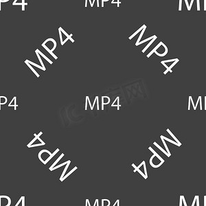 Mpeg4 视频格式标志图标。