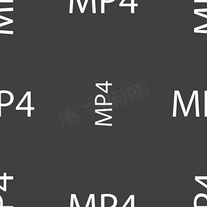 Mpeg4 视频格式标志图标。