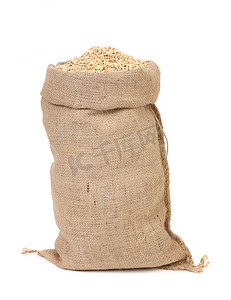 麻袋装燕麦籽粒