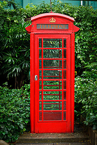 红色英文电话亭