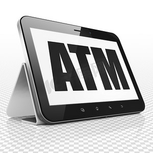 货币概念：带 ATM 的平板电脑