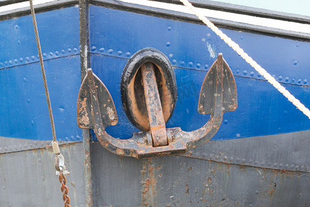 荷兰铁摄影照片_有船锚的老荷兰船