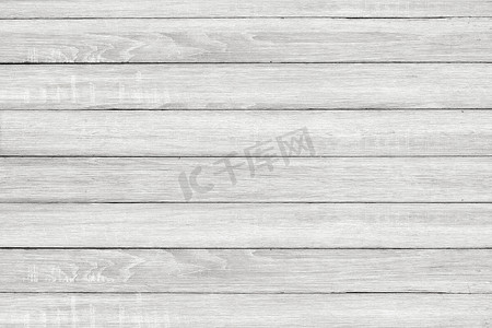 白色木纹摄影照片_白色水洗地板原矿墙木纹。