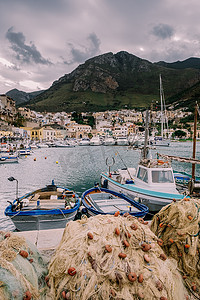 西西里岛意大利西西里岛的卡斯特拉马雷德尔戈尔福港，意大利特拉帕尼省西西里岛令人惊叹的沿海村庄