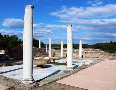 罗马皇帝 Galerius 宫殿 (Felix Romuliana) 世界遗产站点在 Gamzigrad (塞尔维亚)