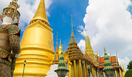 泰国进口金枕榴莲摄影照片_泰国曼谷大皇宫