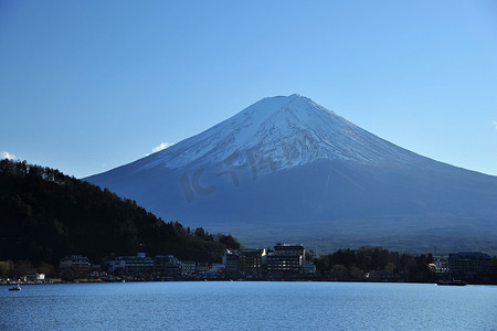 富士山与湖