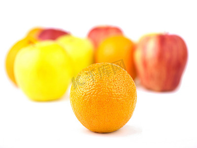 橙子和水果混合