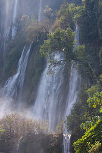 Thi Lo Su Water Fall.beautiful 瀑布在泰国达省