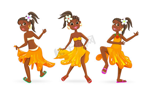跳舞的非洲小女孩