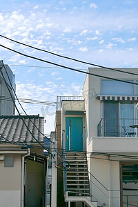 日本东京住宅区的日式房屋