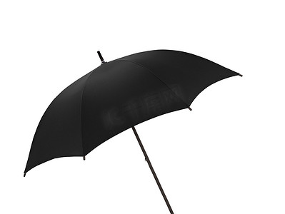 孤立在白色的黑色老式雨伞