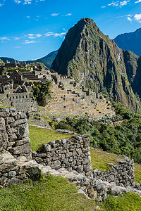 斯科纳摄影照片_马丘比丘废墟秘鲁安第斯山脉库斯科秘鲁