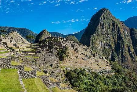 斯科纳摄影照片_马丘比丘废墟秘鲁安第斯山脉库斯科秘鲁