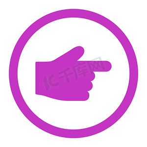 食指平紫罗兰色圆形光栅图标