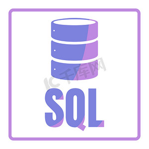 图标ui摄影照片_SQL 数据库图标徽标设计 UI 或 UX 应用程序