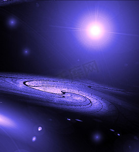 螺旋星系的图像。
