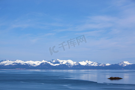 腾云线条摄影照片_挪威峡湾