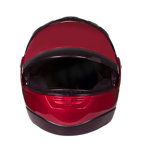 摩托车背景摄影照片_红色摩托车头盔