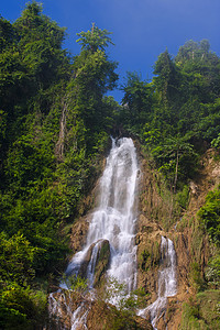 Thi Lo Su Water Fall.beautiful 瀑布在泰国达省