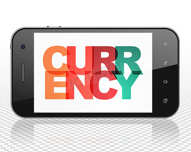 货币概念：显示货币的智能手机
