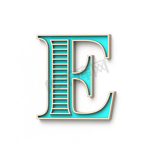 经典老式字体 Letter E 3D